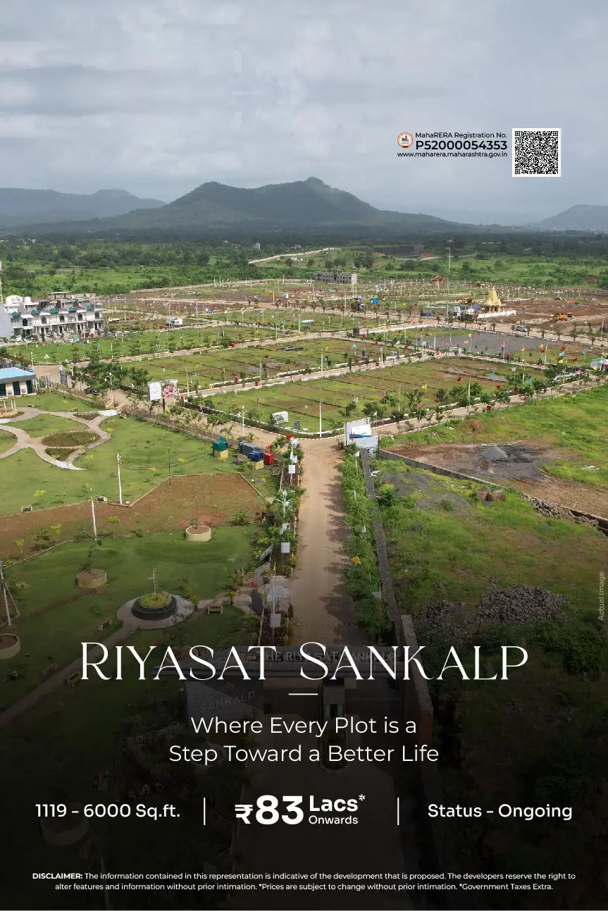 Riyasat Sankalp RERA registered plotted development near upcoming Navi Mumbai International Airport"- mobile banner