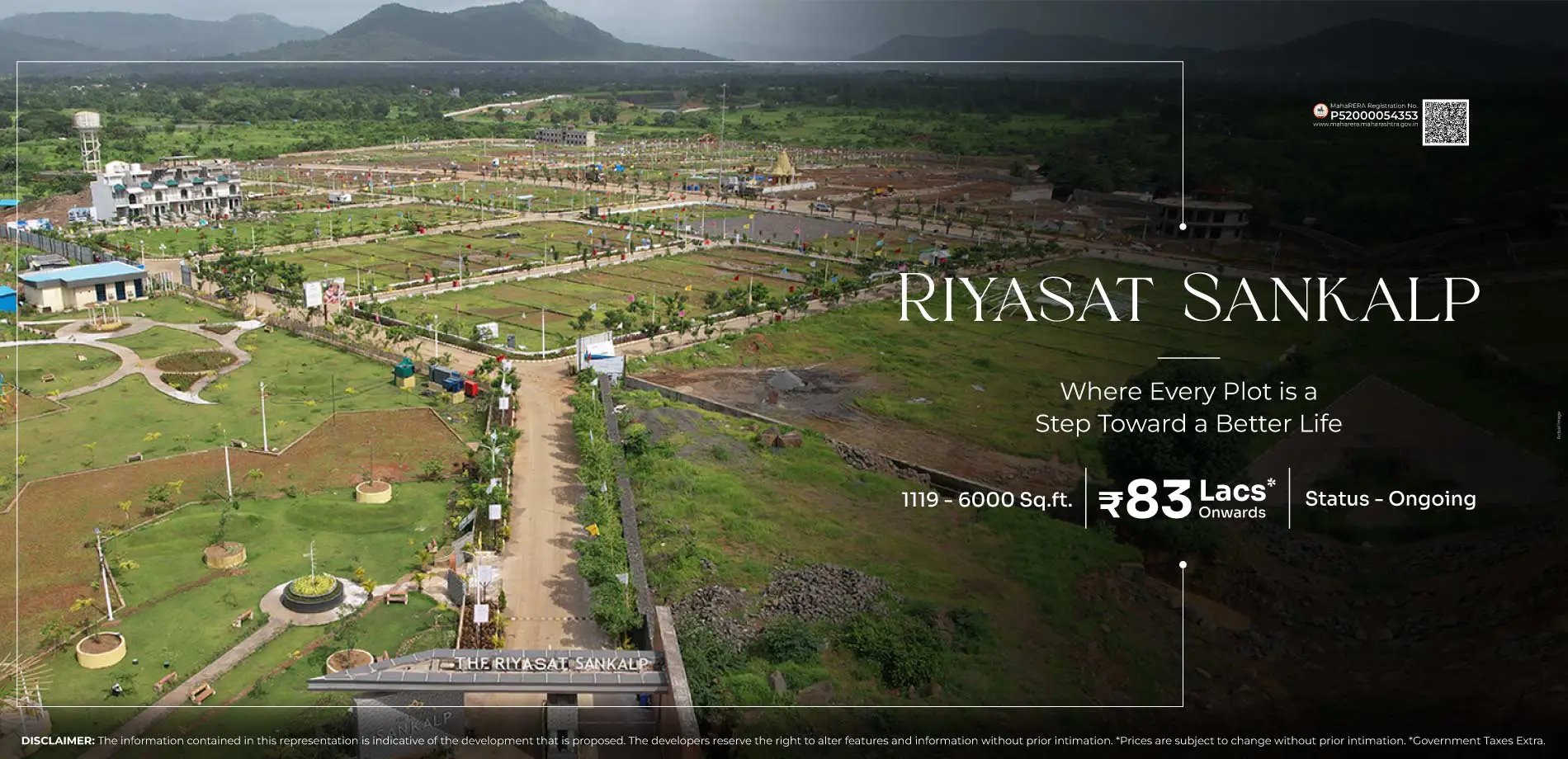 Premium Plotted Development at Riyasat Sankalp web banner